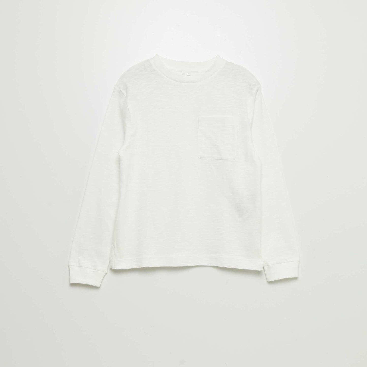 T-shirt manches longues en coton Blanc