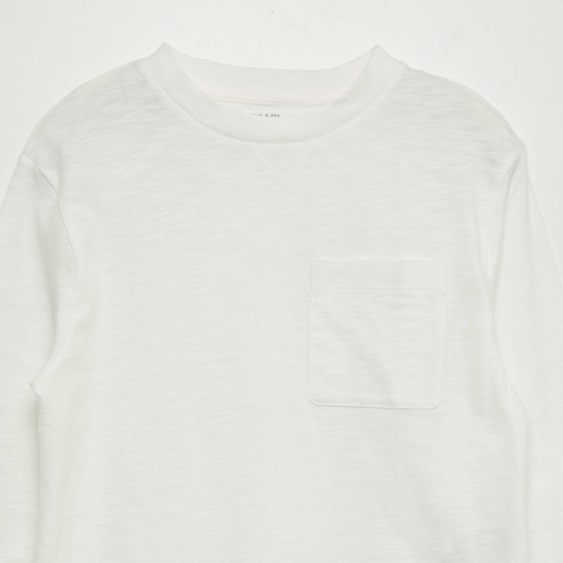 T-shirt manches longues en coton Blanc