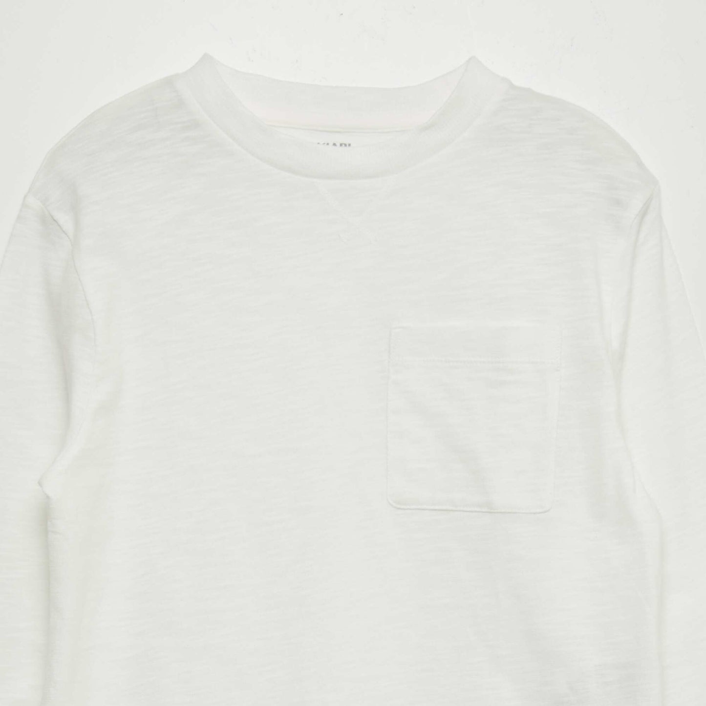 T-shirt manches longues en coton Blanc