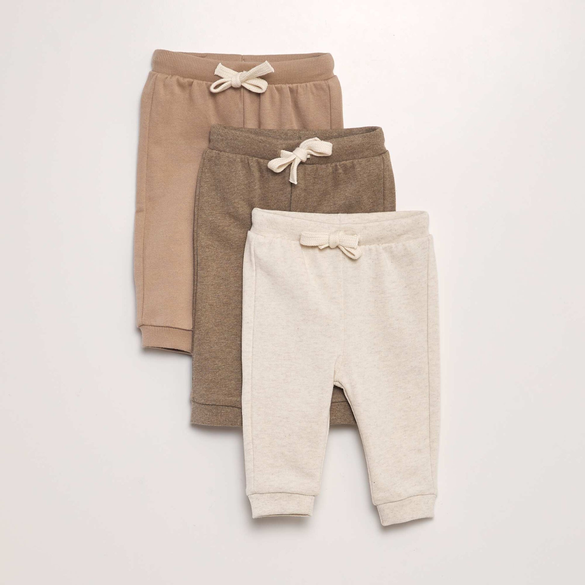 Lot de 3 joggings unis BEIGE