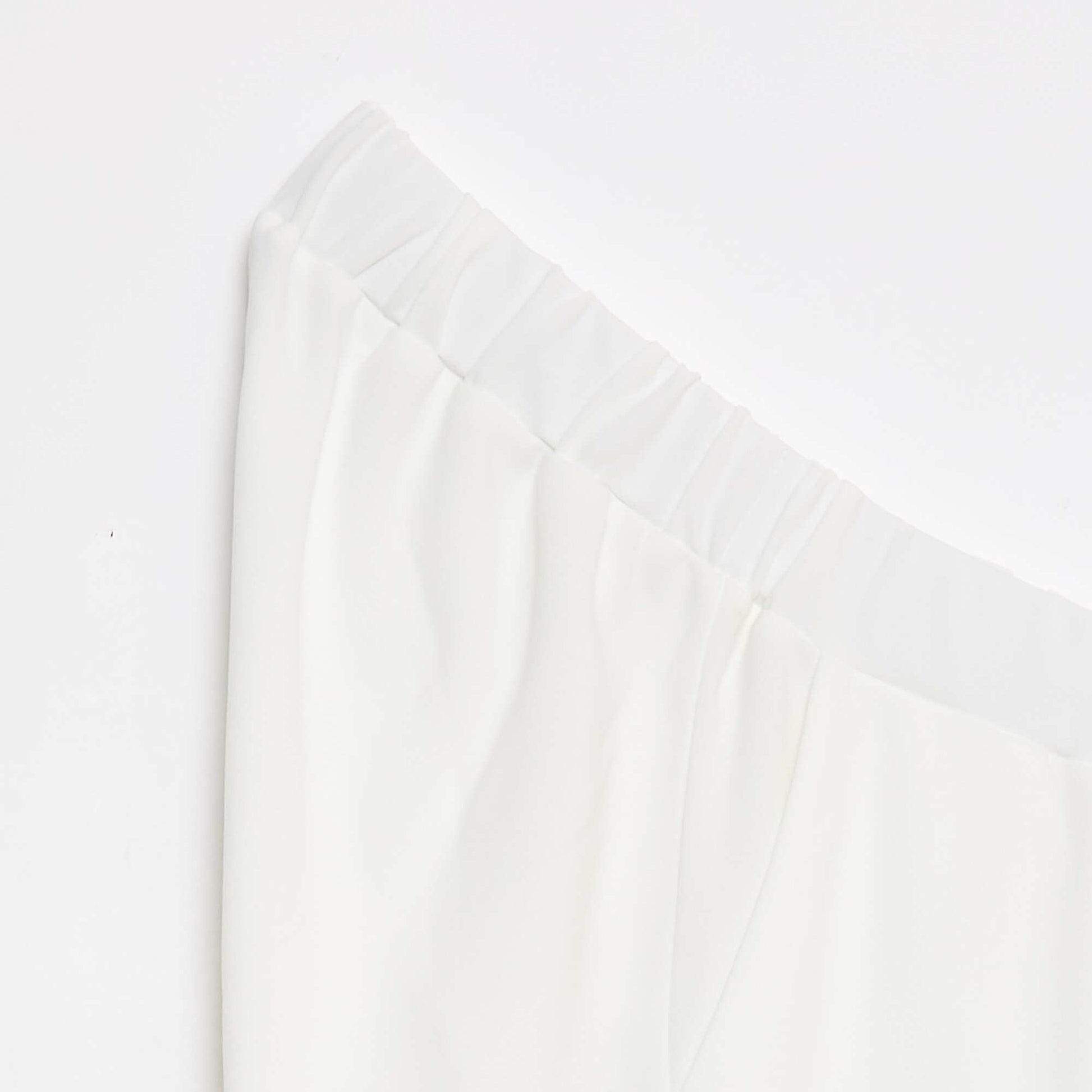 Pantalon large taille haute - So Easy BLANC