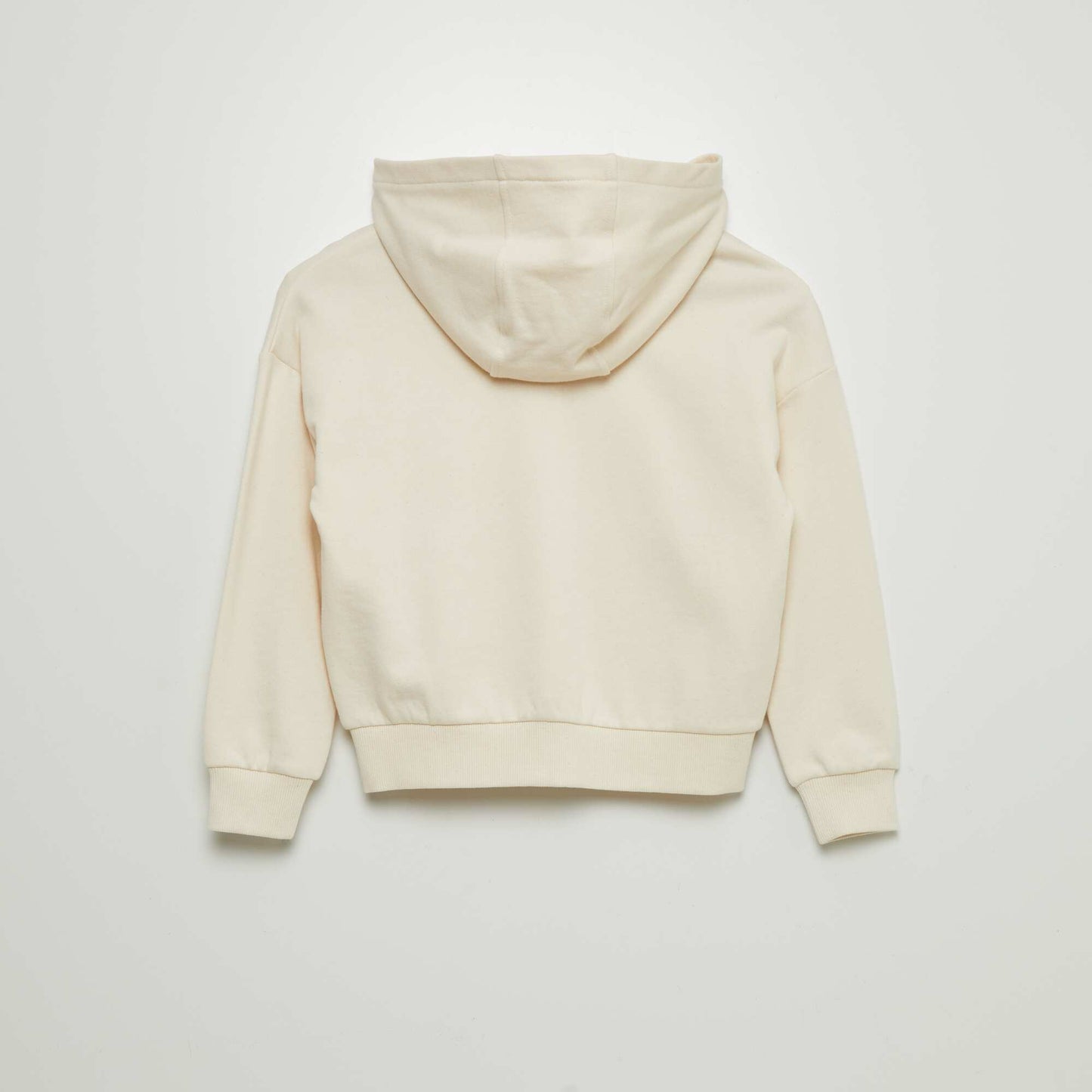 Sweat mixte capuche ouverture zipp e BEIGE