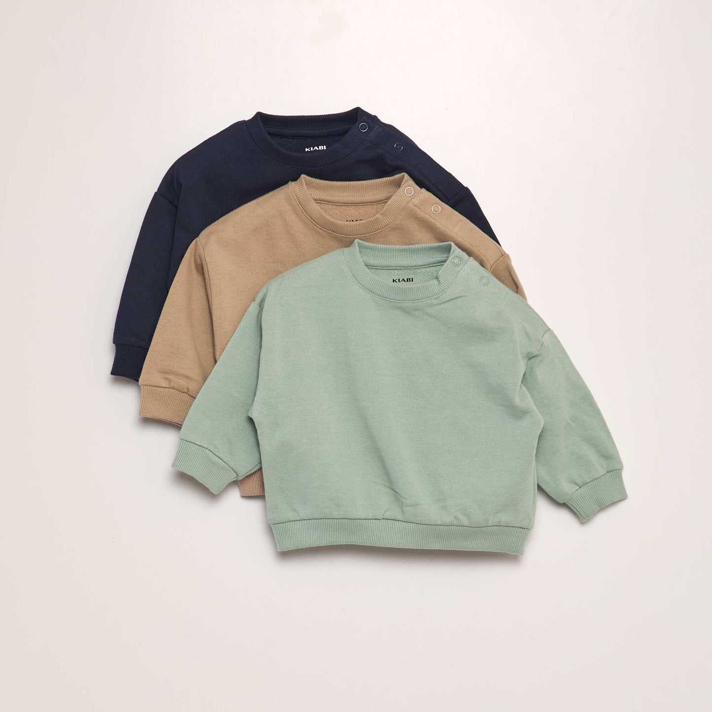 Lot de 3 sweats unis VERT