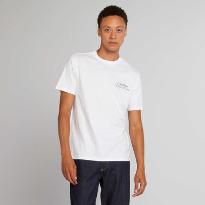 T-shirt en coton coupe droite avec imprim Blanc 'Challenge'