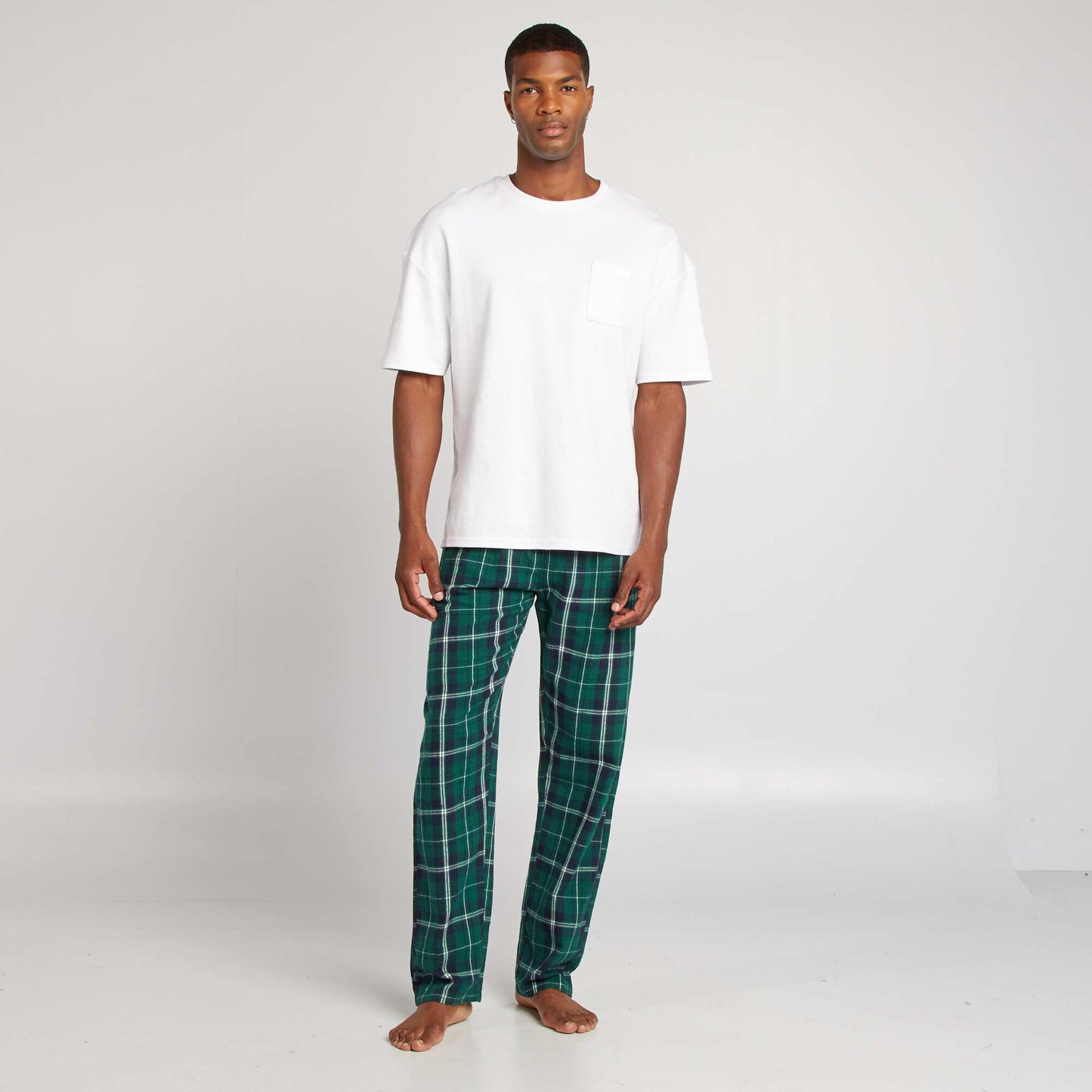 Pantalon pyjama en flanelle Vert