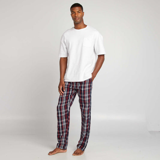 Pantalon pyjama en flanelle Rouge