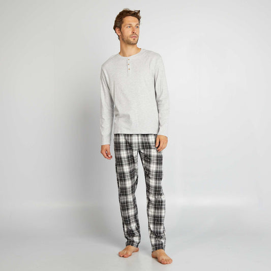 Pyjama long - 2 pi ces Gris