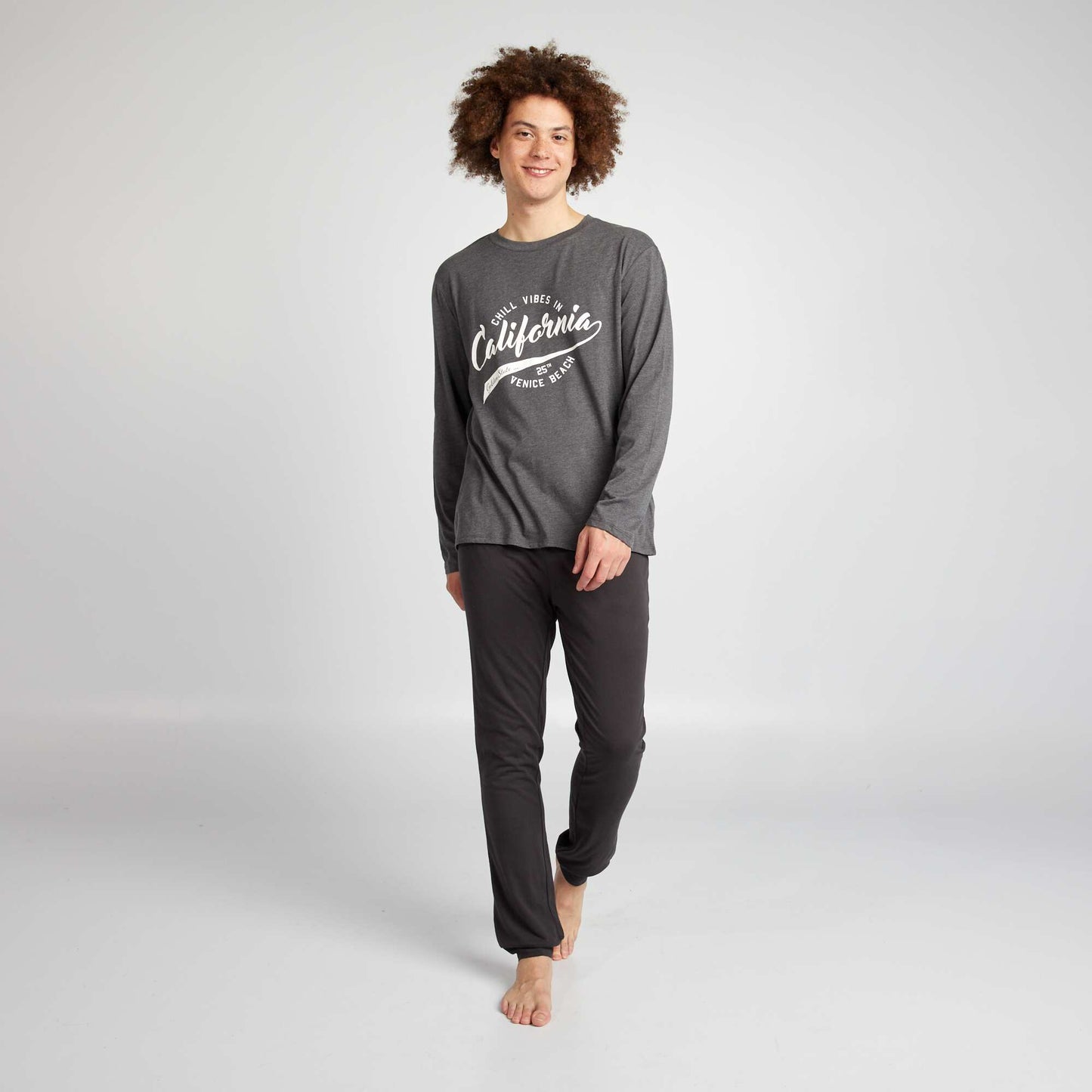 Ensemble pyjama long short + t-shirt - 2 pi ces Gris