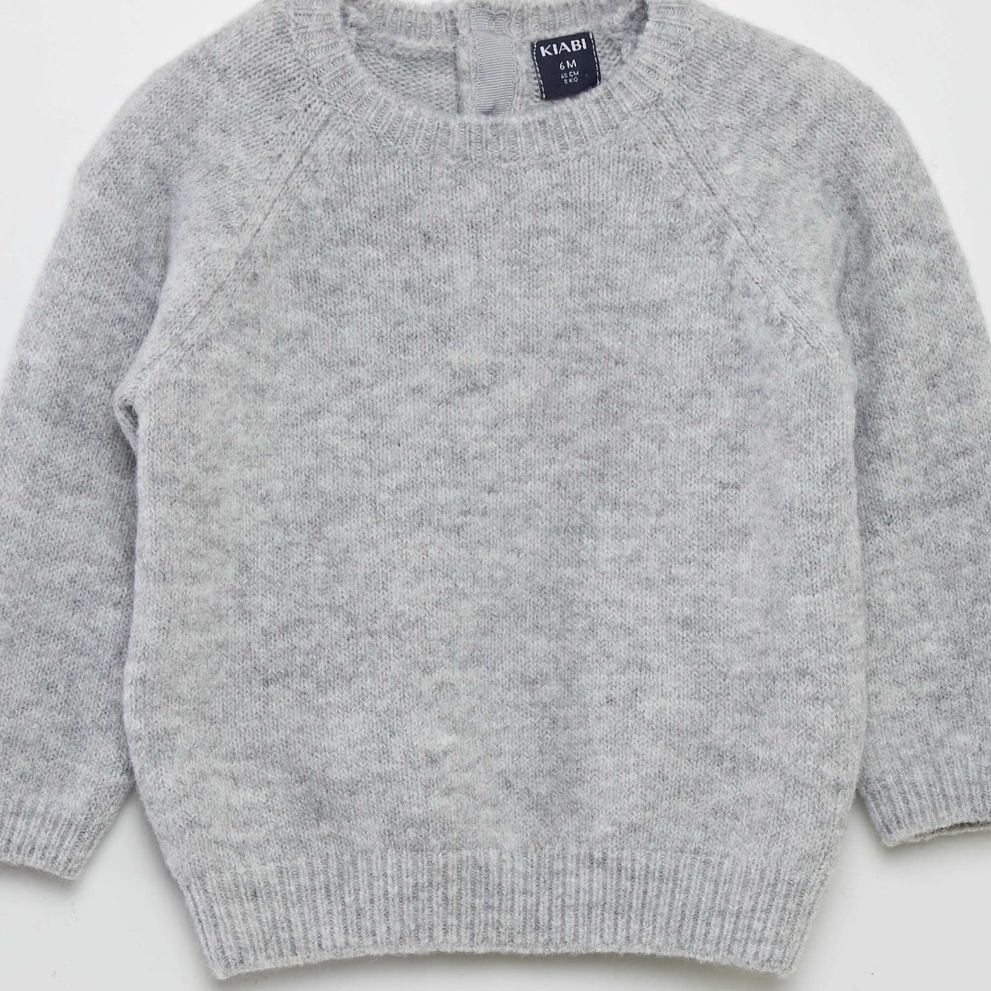 Pull uni en maille chaude Gris