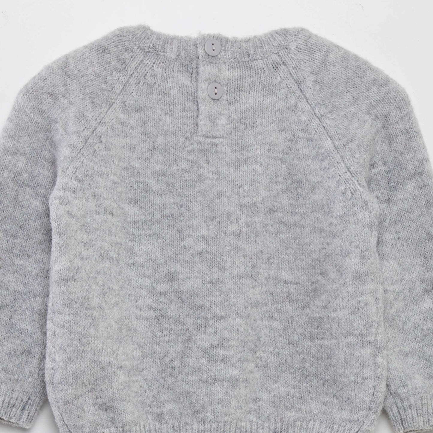 Pull uni en maille chaude Gris