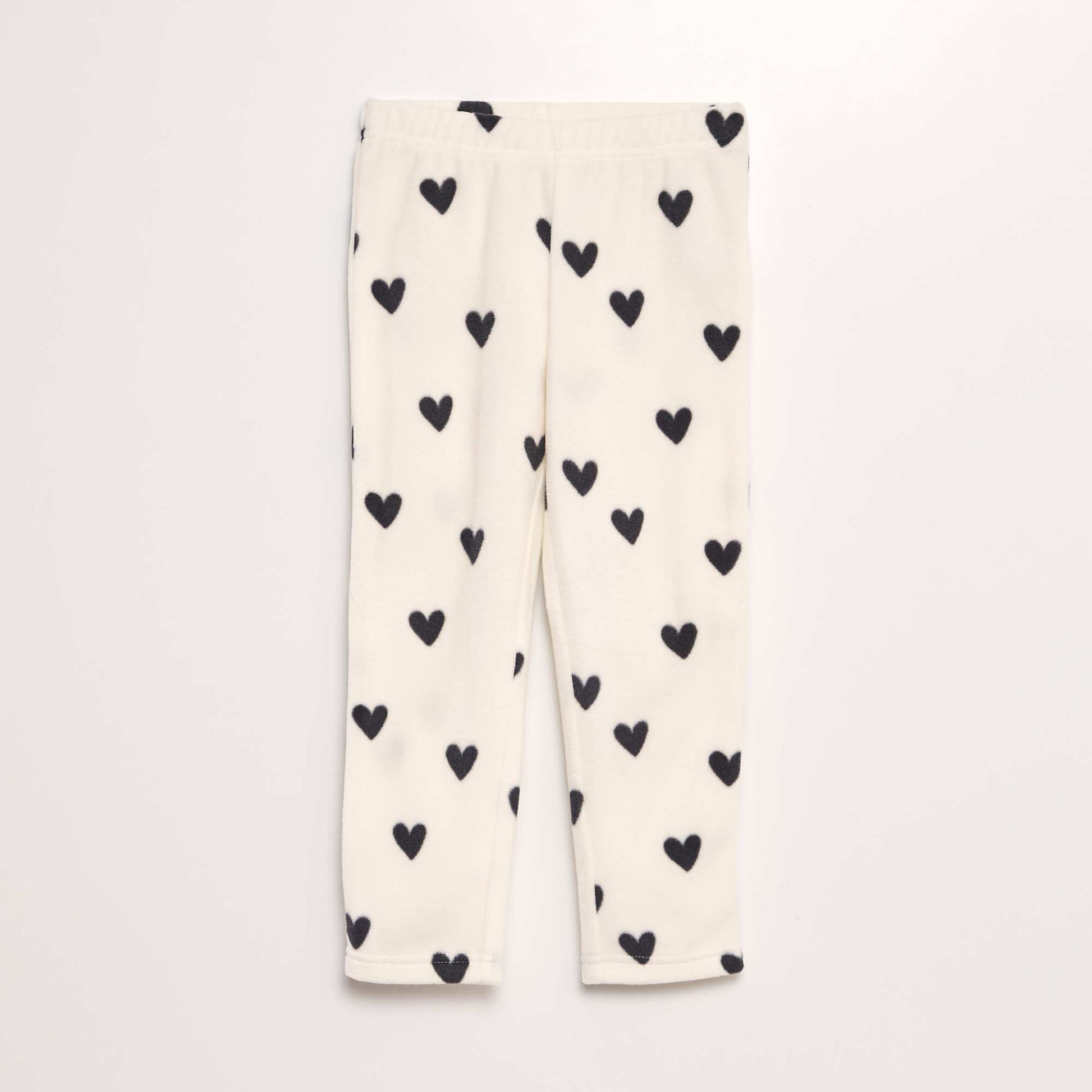 Ensemble pyjama en polaire imprim t-shirt + pantalon - 2 pi ces Blanc