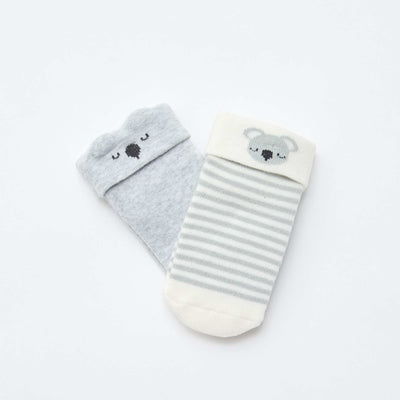 Lot de 2 paires de chaussettes naissance GRIS