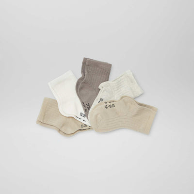 Lot de 5 paires de chaussettes Beige