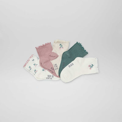Lot de 5 paires de chaussettes en maille stretch Kaki