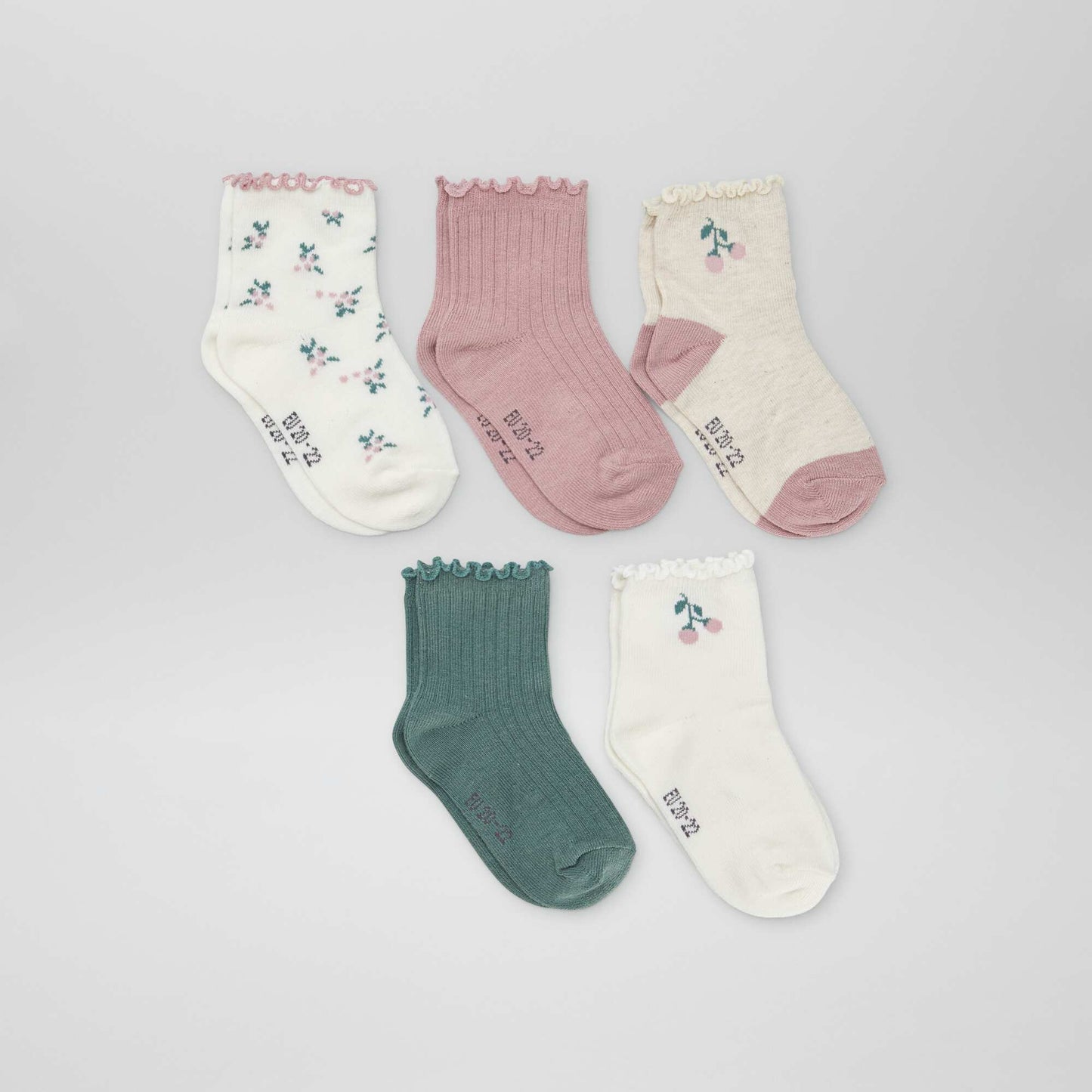 Lot de 5 paires de chaussettes en maille stretch Kaki