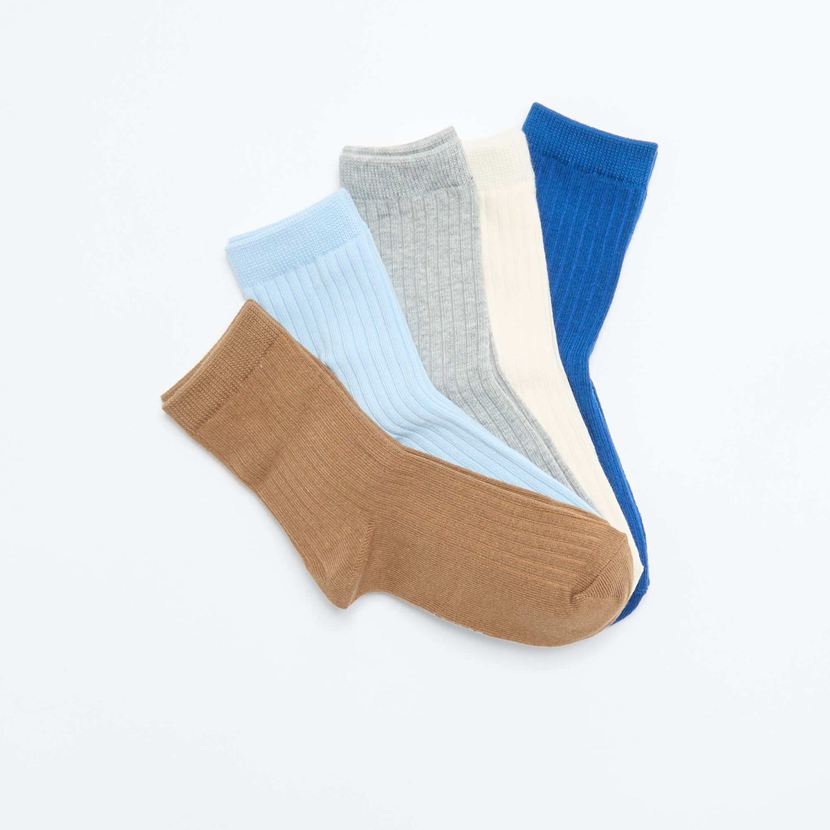 Lot de 5 chaussettes unies MARRON