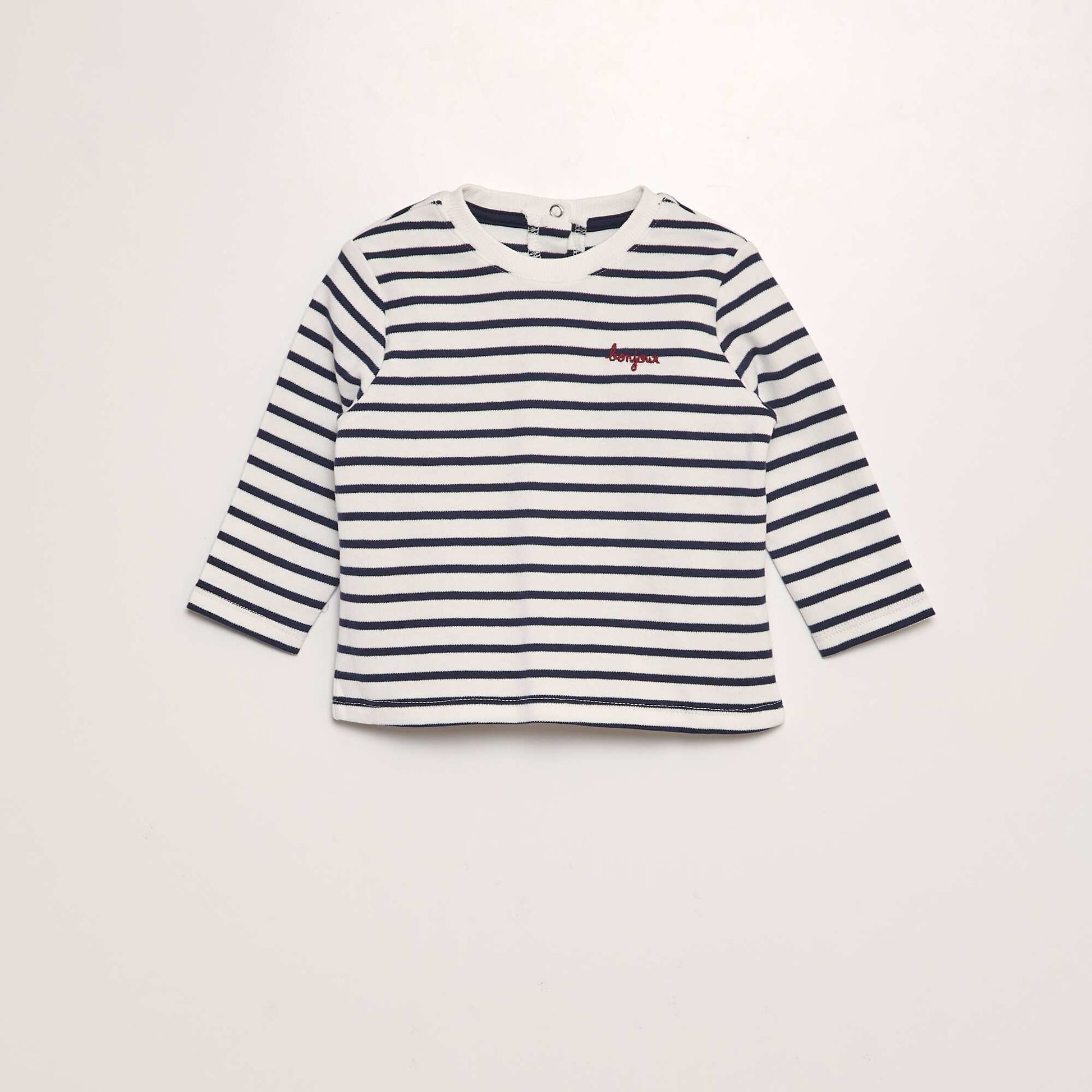 T-shirt rayures Blanc