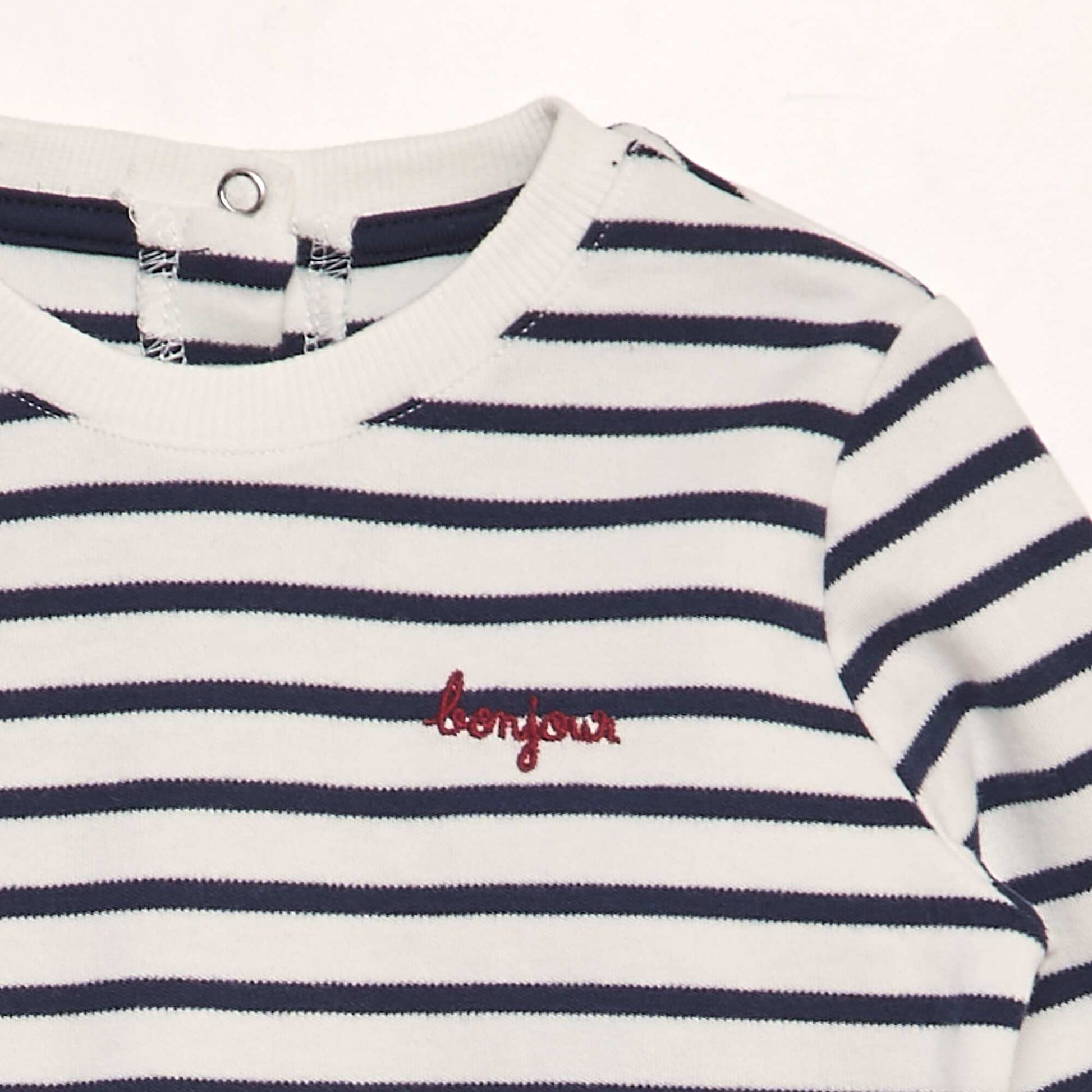 T-shirt rayures Blanc