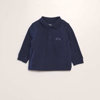 Polo manches longues Noir