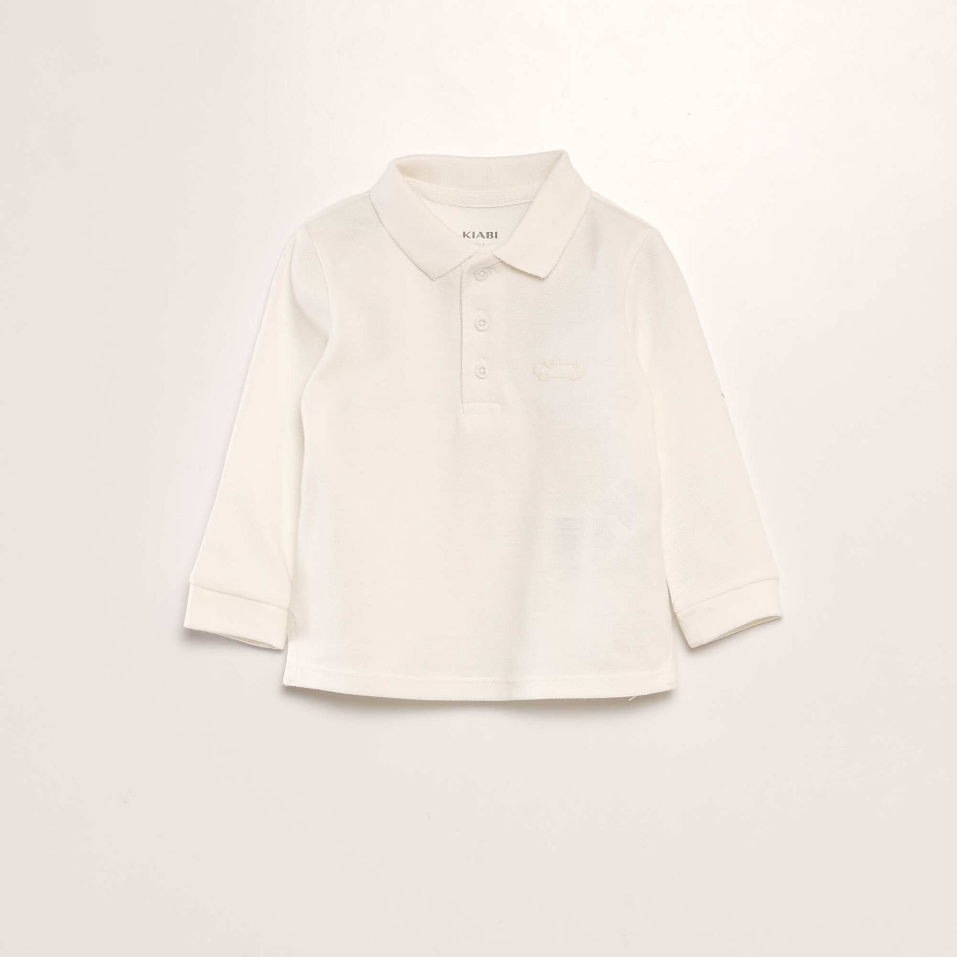 Polo manches longues Blanc