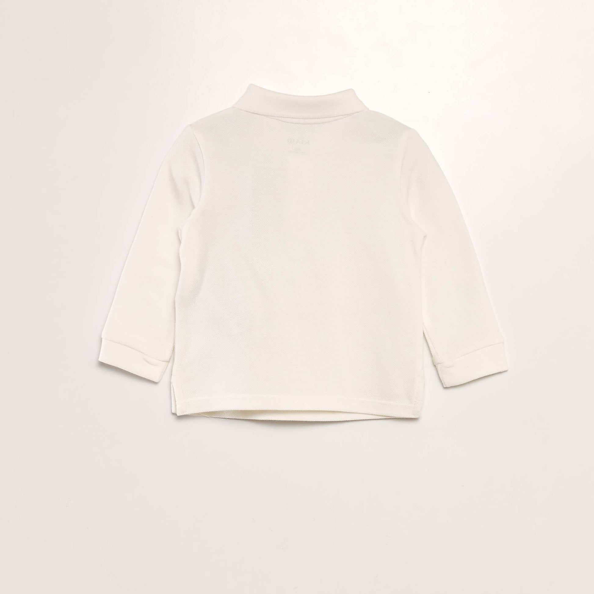 Polo manches longues Blanc