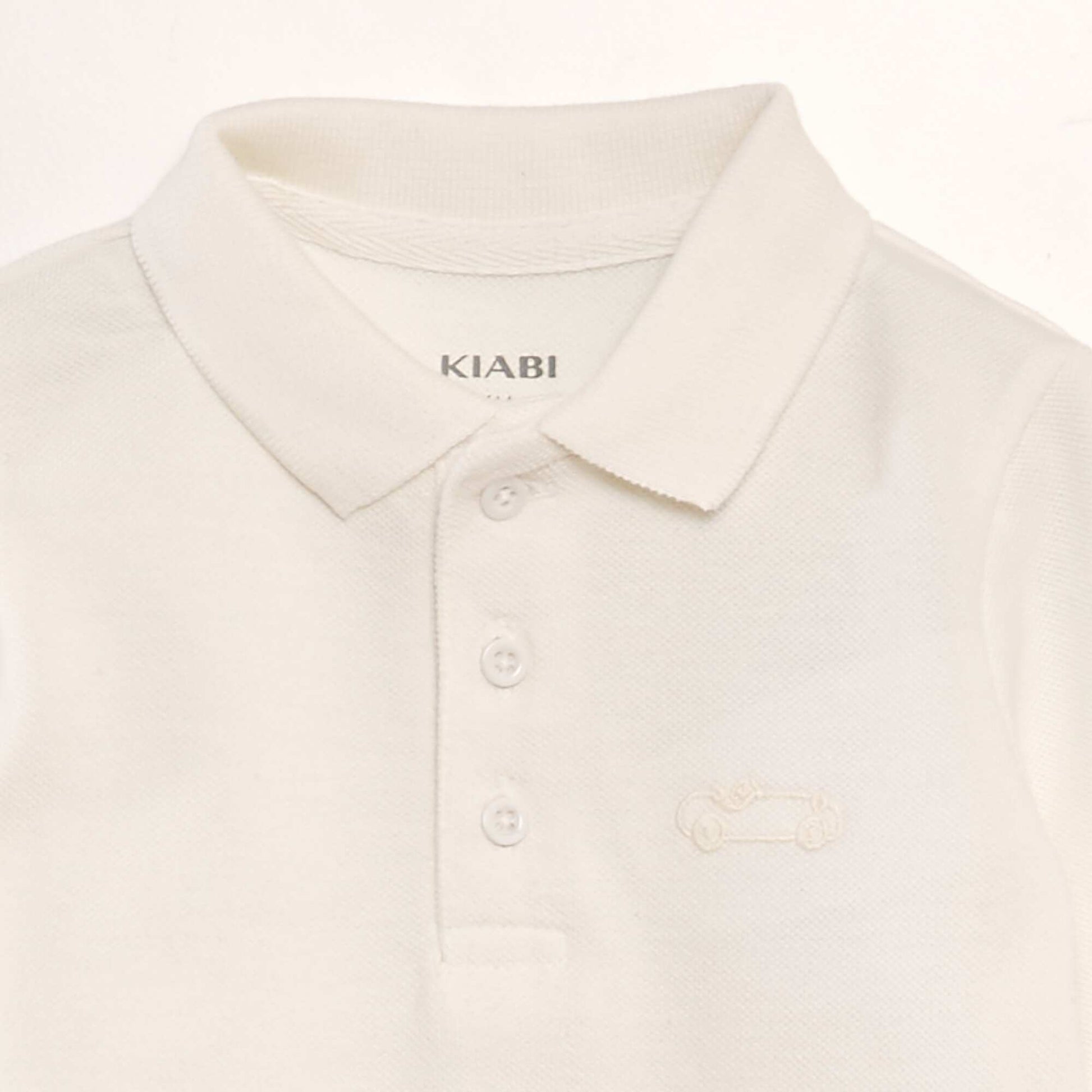 Polo manches longues Blanc