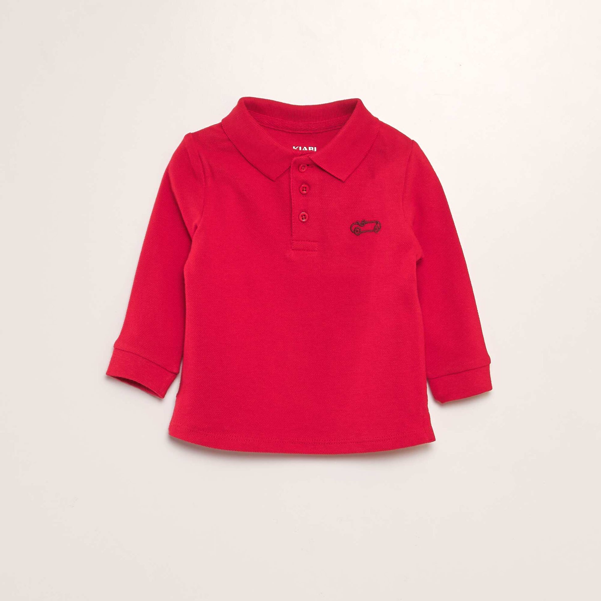 Polo manches longues Rouge