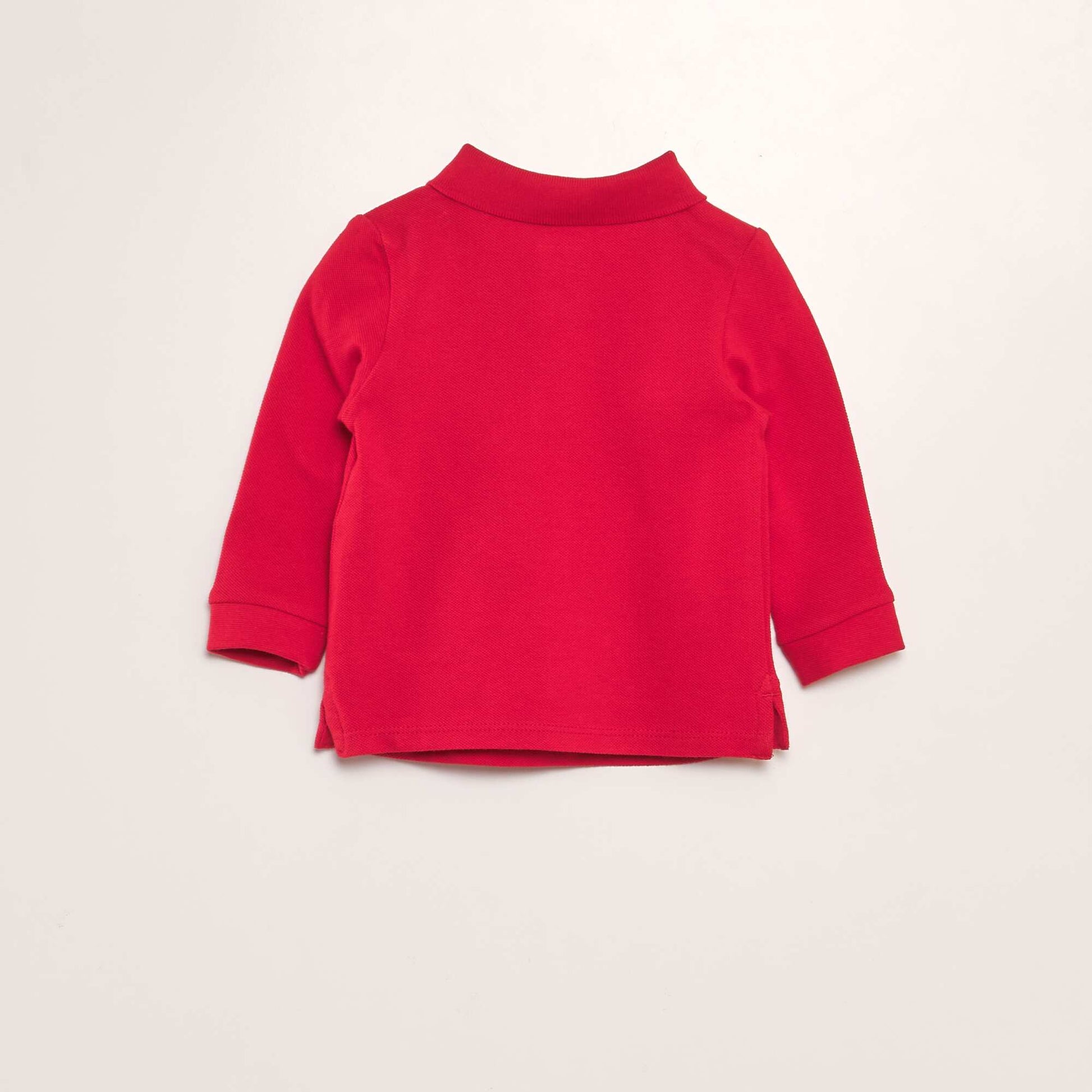 Polo manches longues Rouge