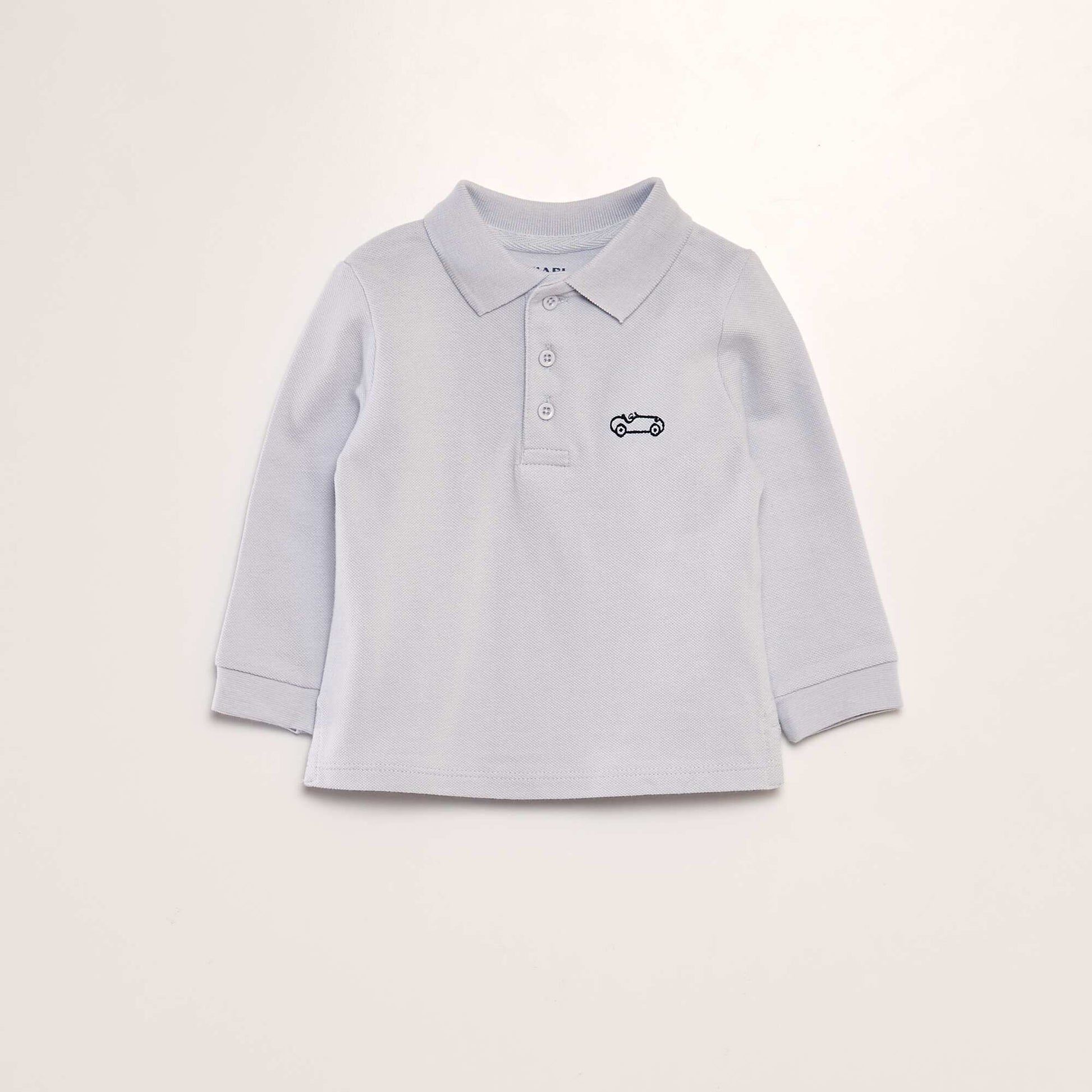 Polo manches longues Bleu