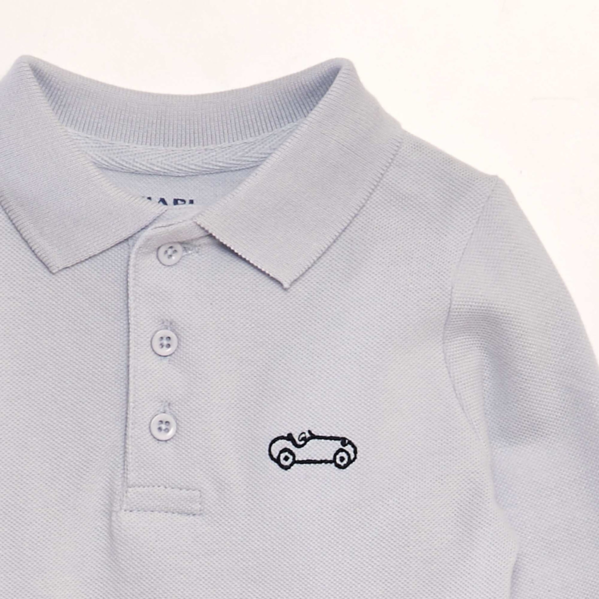 Polo manches longues Bleu