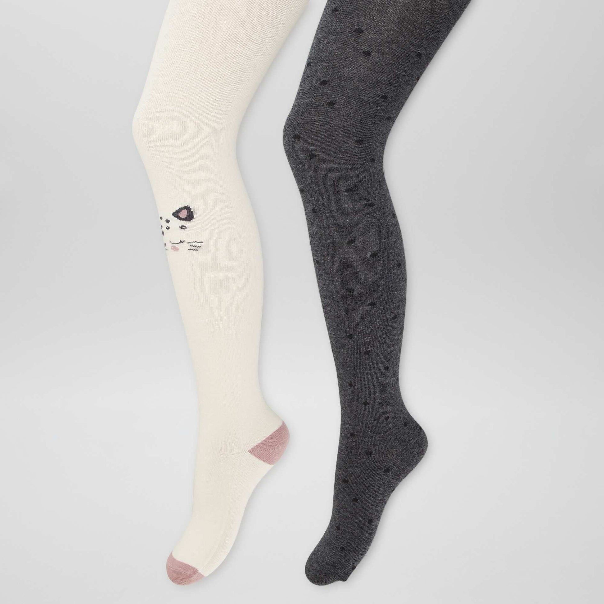 Lot de collants chauds 'animaux' Beige