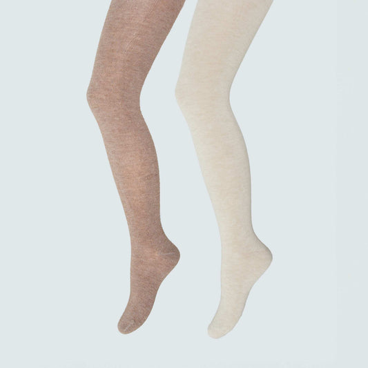 Lot de 2 collants chauds Marron