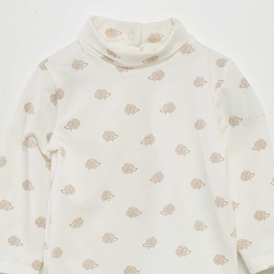 Sous-pull en jersey motif Blanc