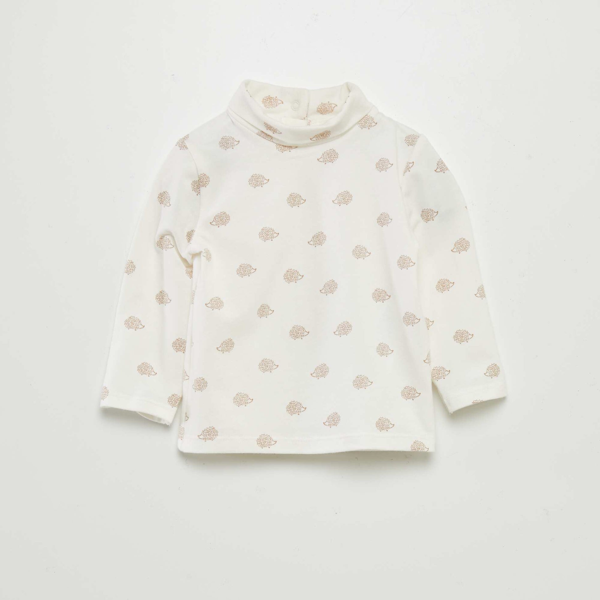 Sous-pull en jersey motif Blanc