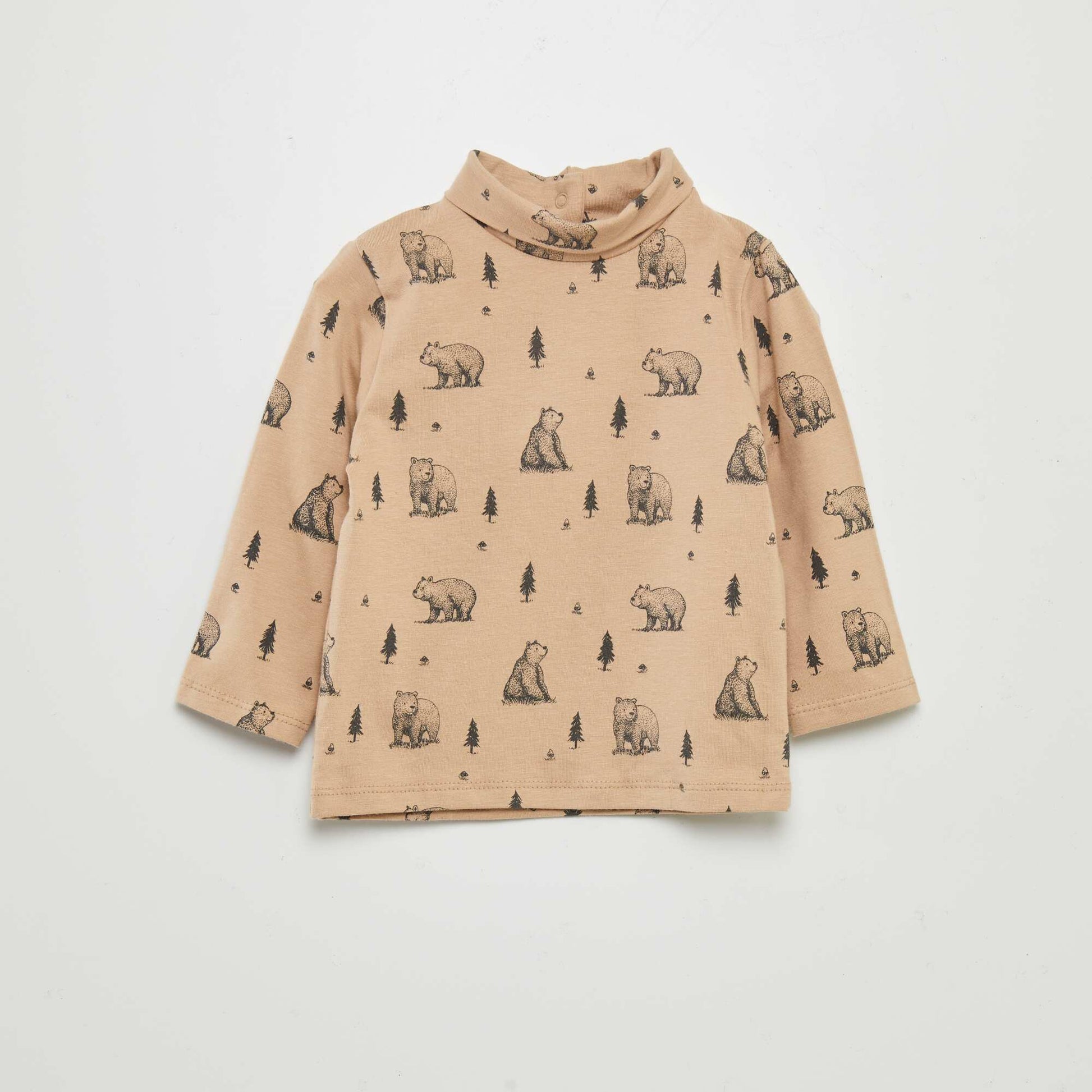 Sous-pull en jersey motif Marron