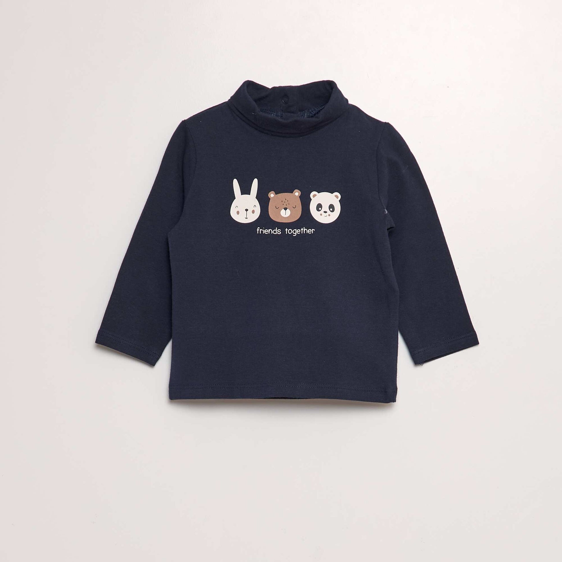Sous-pull en jersey motif Marine