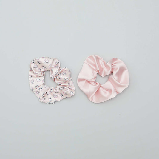 Chouchous satin es 'Disney' - Lot de 2 Rose