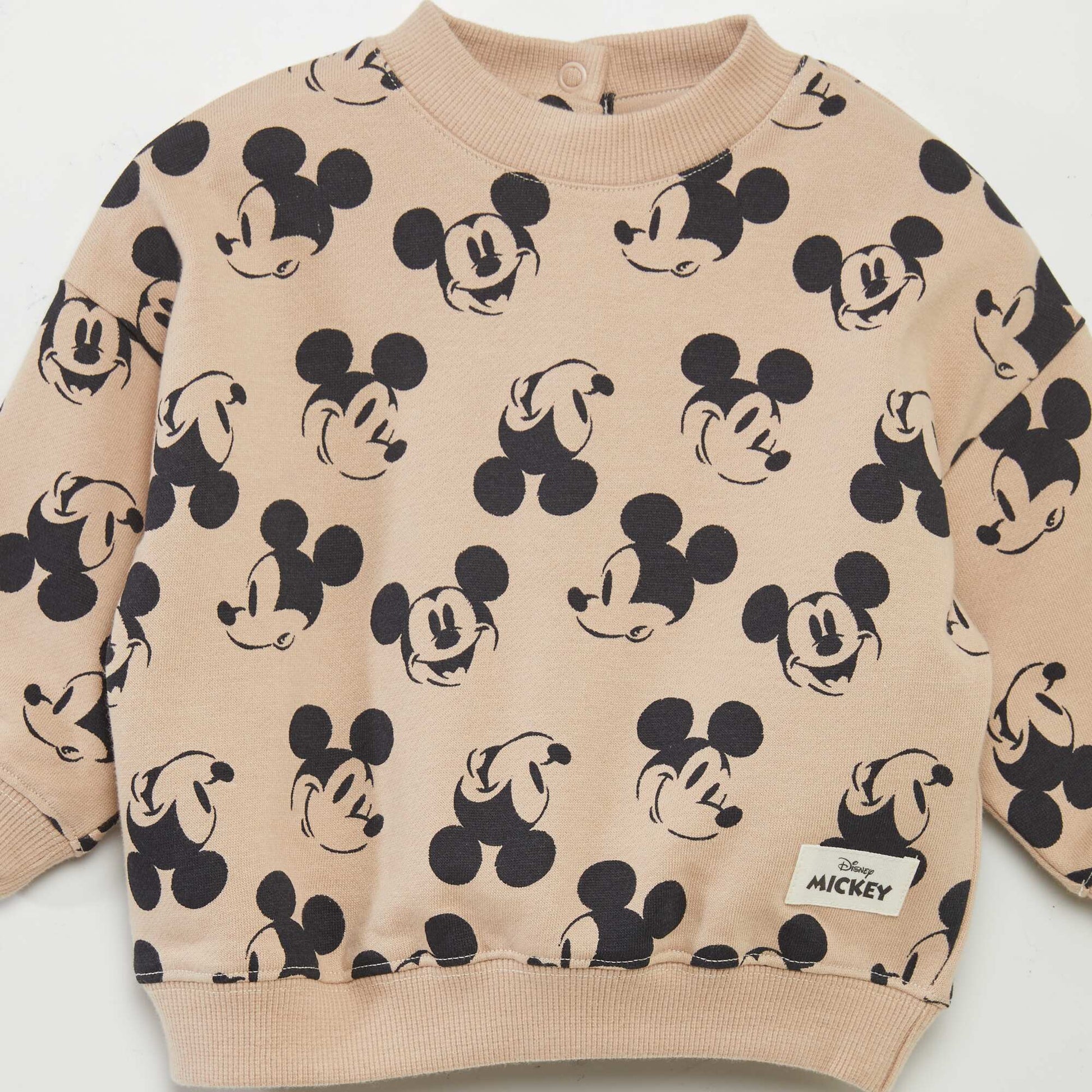 Sweat 'Disney' 'Mickey' col rond Beige