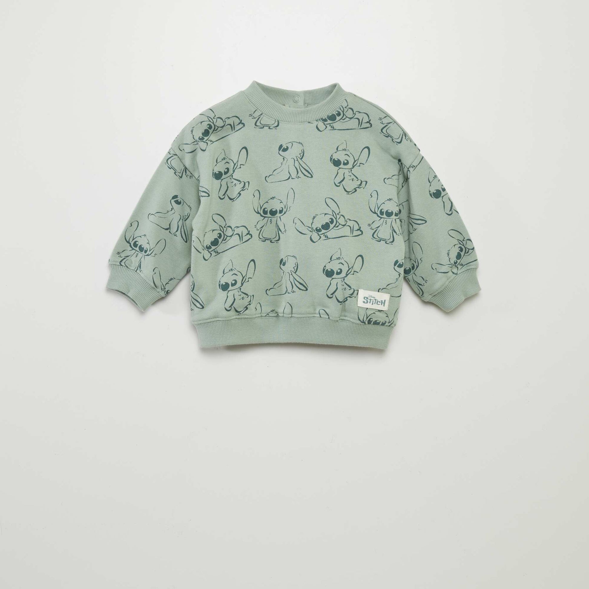 Sweat 'Disney' 'Stitch' col rond Vert