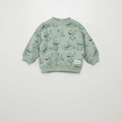 Sweat 'Disney' 'Stitch' col rond Vert