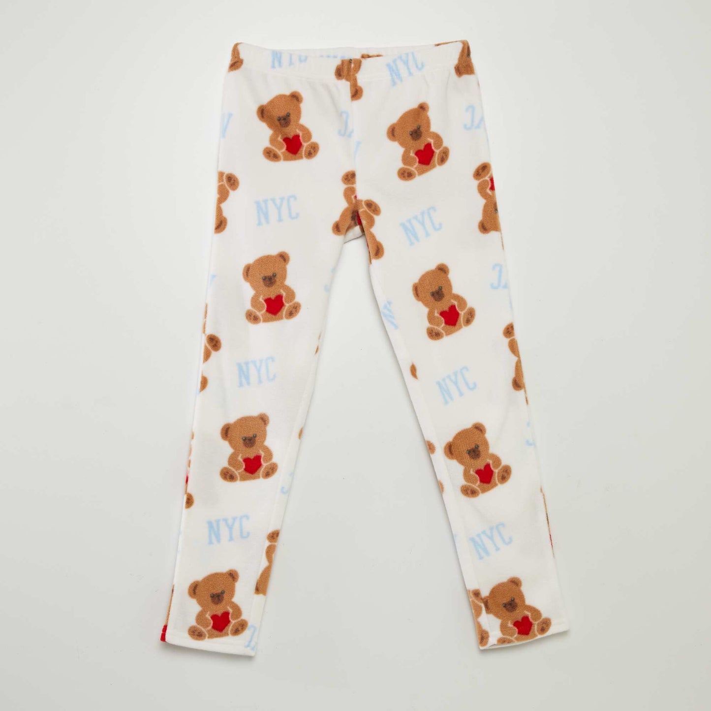 Pyjama long en polaire - 2 pi ces Blanc