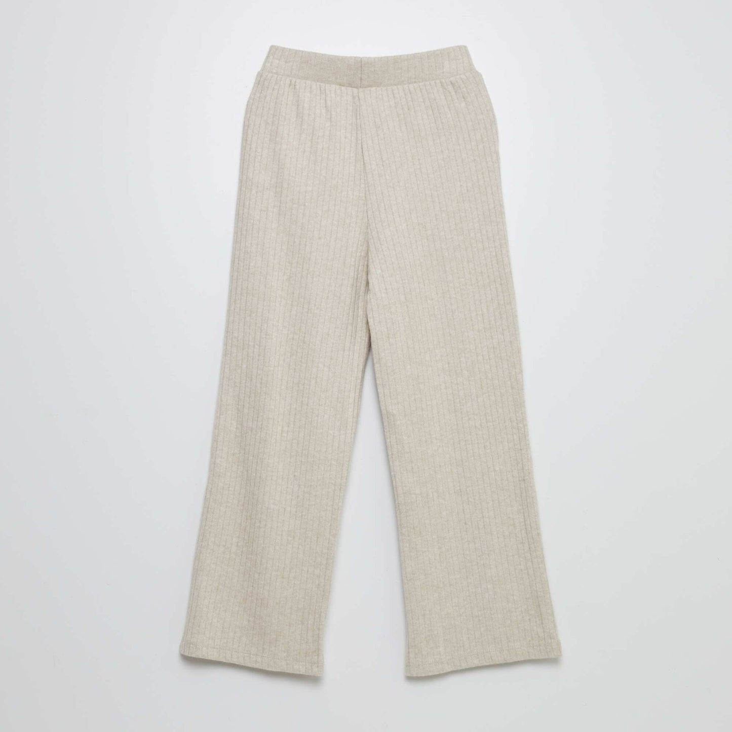 Pantalon vas en maille c tel Beige