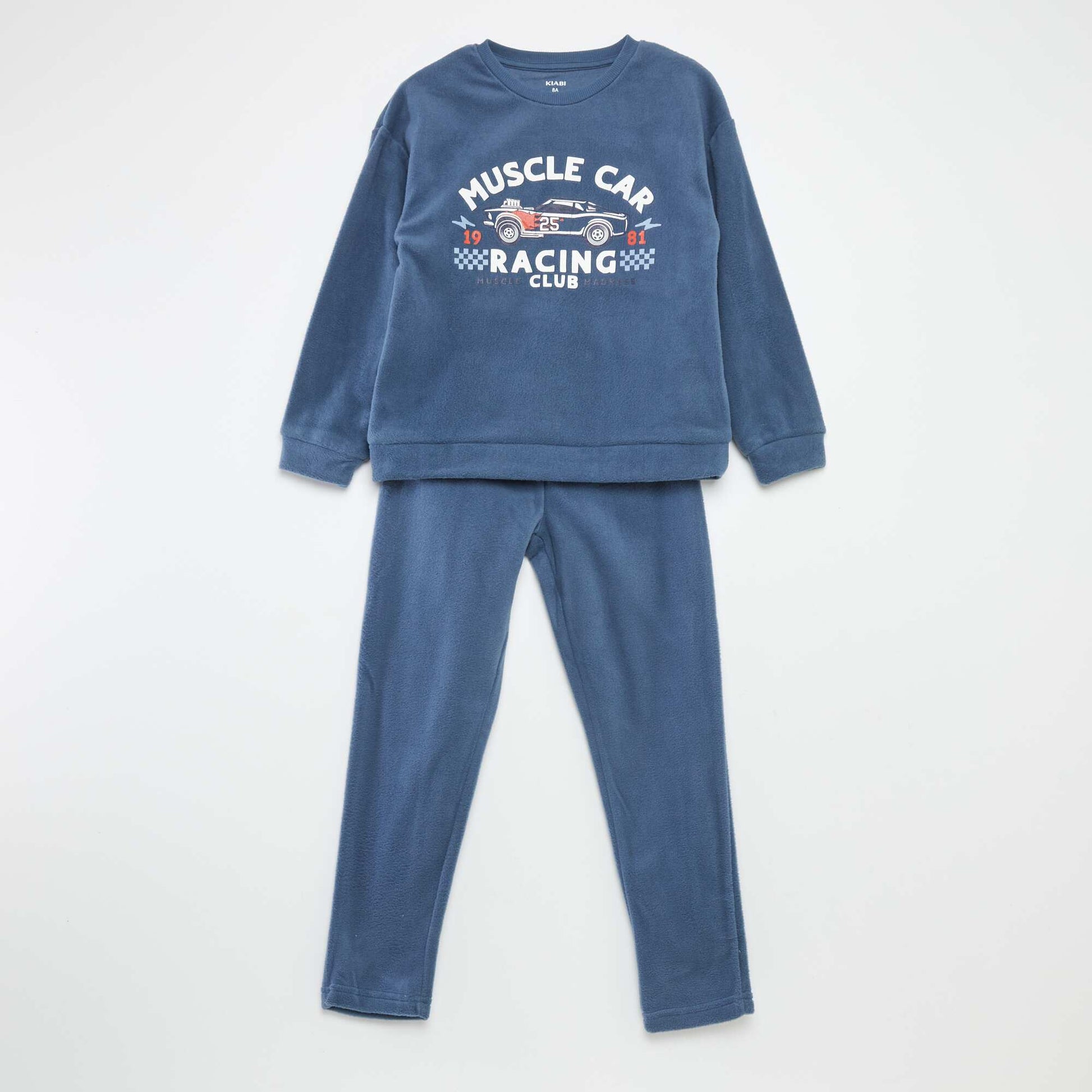 Ensemble pyjama en polaire - 2 pi ces Bleu