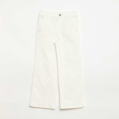 Pantalon wide legs - collection facile à enfiler BLANC