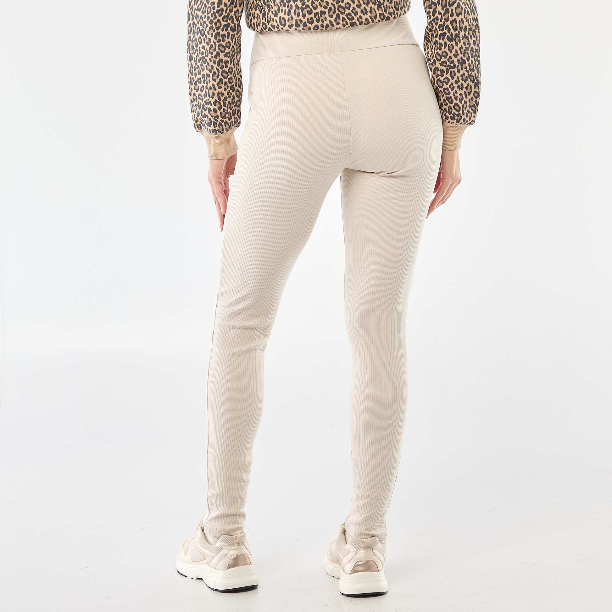 Legging côtelé de maternité GRIS
