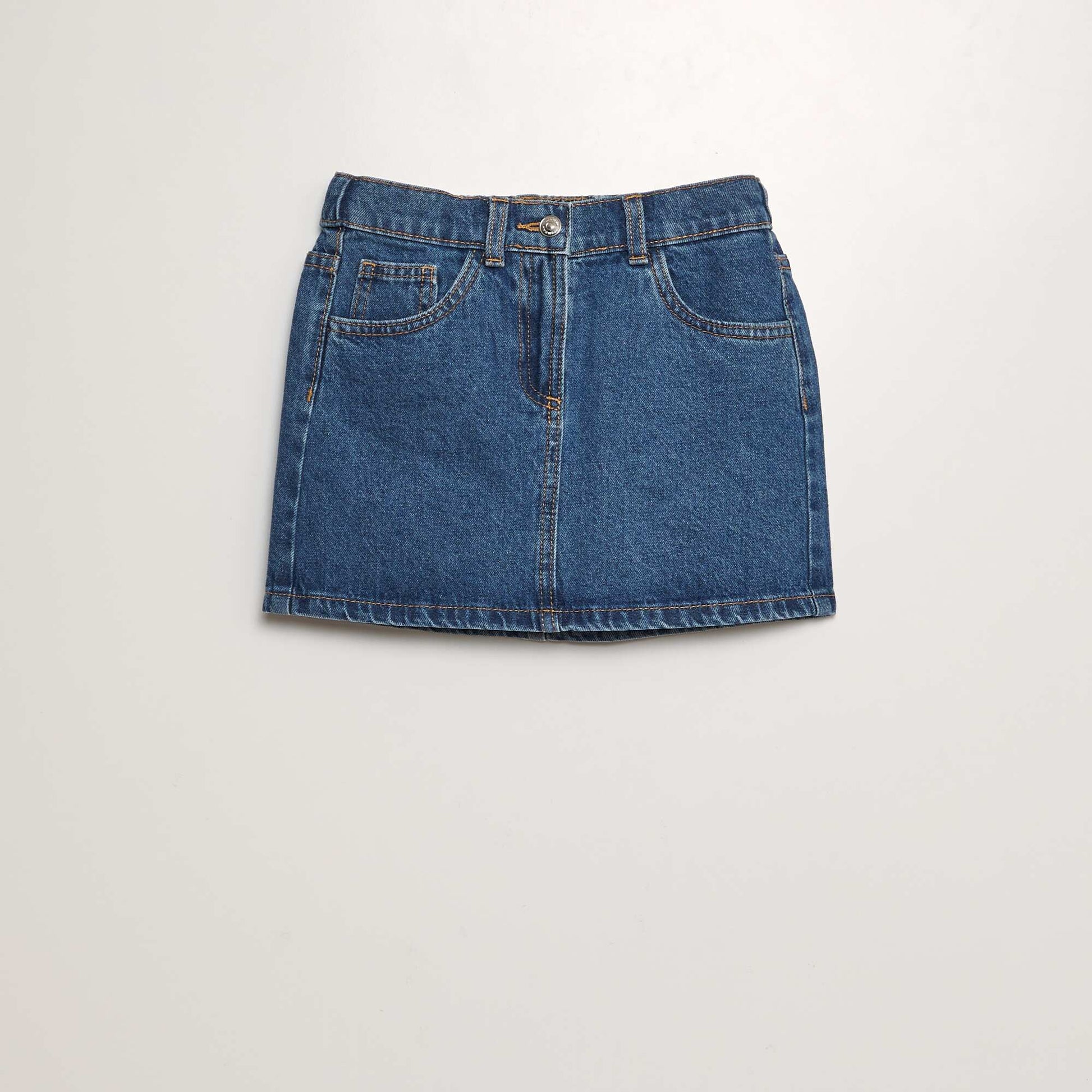 Jupe courte en denim Bleu