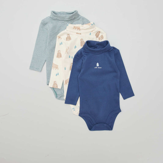 Lot de 3 bodies c tel s Bleu