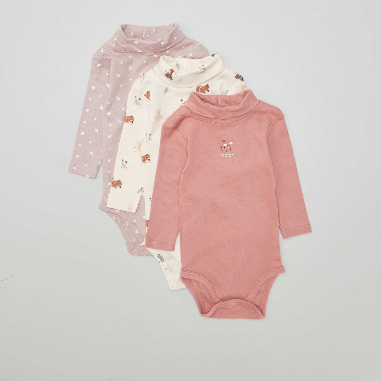 Lot de 3 bodies c tel s Rose