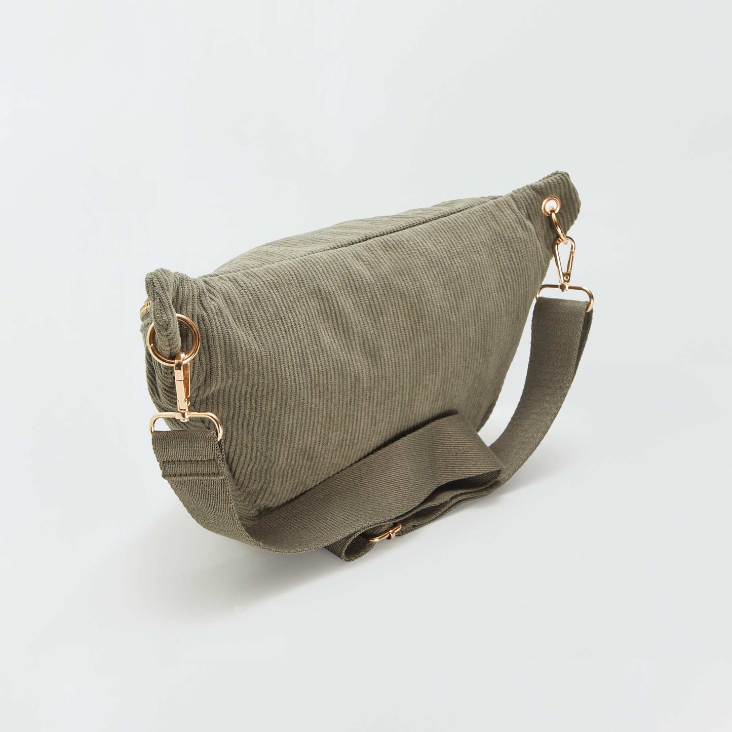 Sac banane en velours c tel  Kaki