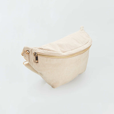 Sac banane en velours c tel Beige